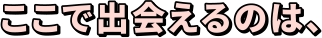 ここで出会えるのは、